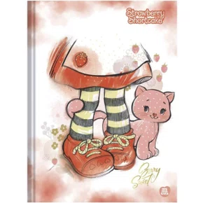 Caderno Capa Dura Colegial Moranguinho Vermelho 160 Fls Animativa