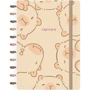 Caderno Capa Dura com Disco Unidade Sortido Capivara Skypaper