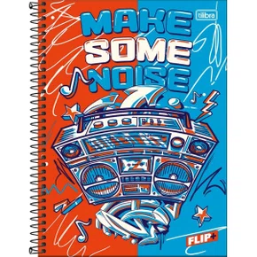 Caderno CD Universitário Rádio Flip+ Masculino 200 Folhas Tilibra