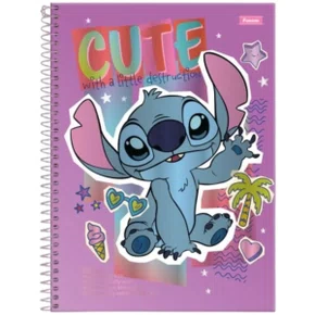 Caderno CD Universitário Stitch Sortido 80 Folhas Foroni