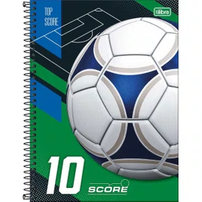 Caderno CD Universitário Verde Futebol Score Soccer 240 Folhas Tilibra