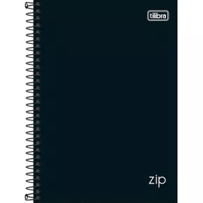 Caderno Colegial Capa Dura Preto 160 Fls Zip Tilibra