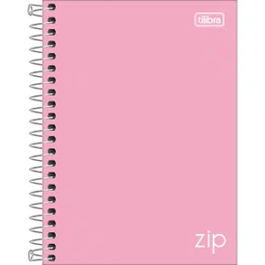Caderno Colegial Cores 160 Folhas Rosa Zip Tilibra