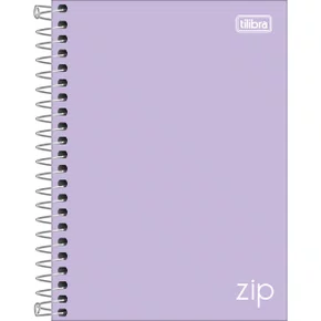 Caderno Colegial Cores 80 Folhas Lilás Zip Tilibra