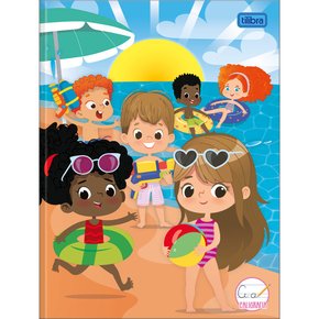 Caderno de Caligrafia Brochura Capa Dura 40 Fls Colorido Piscina Sapeca Tilibra