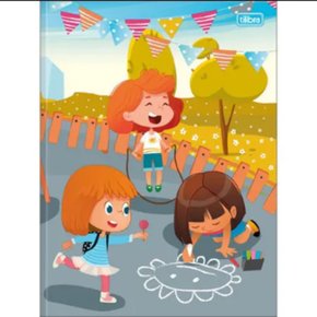 Caderno de Caligrafia Brochura Capa Dura 40 Fls Laranja Brincadeiras Tilibra