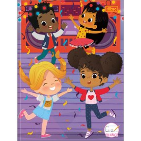 Caderno de Caligrafia Brochura Capa Dura 40 Fls Roxo Dança Sapeca Tilibra