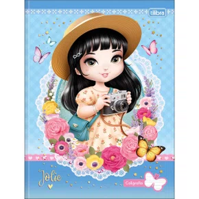 Caderno de Caligrafia Brochura Capa Dura 40 Folhas Azul Jolie Tilibra