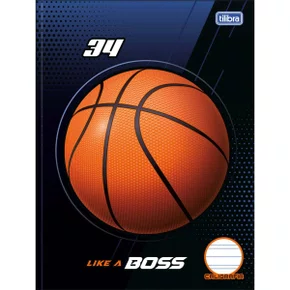 Caderno de Caligrafia Brochura Capa Dura 40 Folhas Laranja Boss Score Tilibra