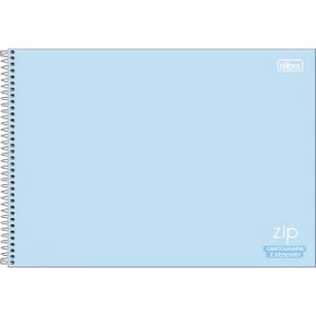 Caderno de Desenho Cores 80 Folhas Azul Zip Tilibra