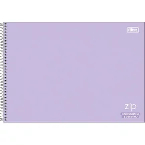 Caderno de Desenho Cores 80 Folhas Lilás Zip Tilibra