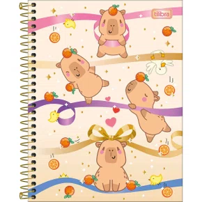 Caderno de Desenho Espiral Capa Dura 80 Folhas Amarelo Capy Club Tilibra