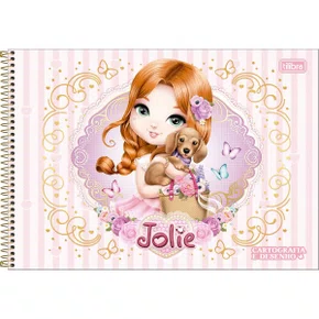 Caderno de Desenho Espiral Capa Dura S/ Margem 80fls Rosa Jolie Tilibra