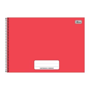 Caderno de Desenho S/ Margem Capa Dura 80 Folhas Vermelho Pepper Tilibra