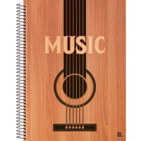 Caderno de Música Espiral Univ CD 80fls Marrom Animativa