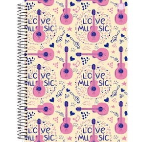 Caderno de Música Espiral Univ CD 80fls Sortido Animativa