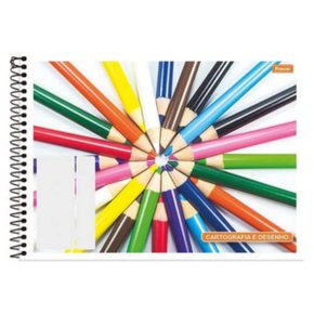 Caderno Desenho Espiral 96 Folhas Sem Margem Flexível Flexixel Foroni