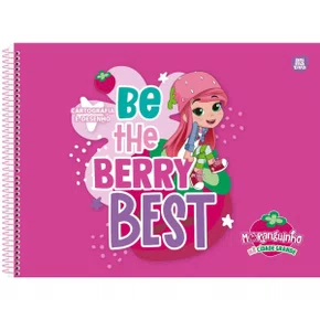Caderno Desenho Sem Margem 60 Folhas Pink Be The Berry Moranguinho Animativa