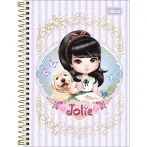 Caderno Espiral 1/4 Capa Dura 80 Folhas Azul Jolie Tilibra