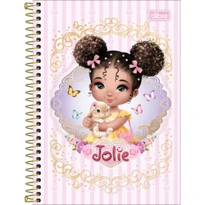 Caderno Espiral 1/4 Capa Dura 80 Folhas Lilás Jolie Tilibra