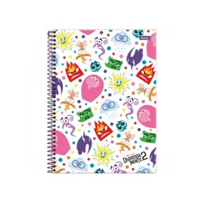 Caderno Espiral Capa Dura 80 Fls Branca Divertidamente 2 Foroni