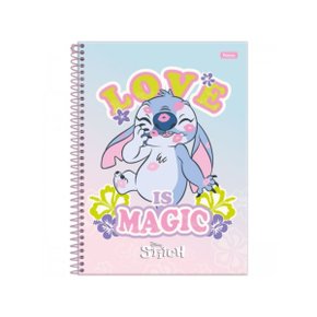 Caderno Espiral Capa Dura 80 Fls Colorido Love is Magic Stitch Foroni