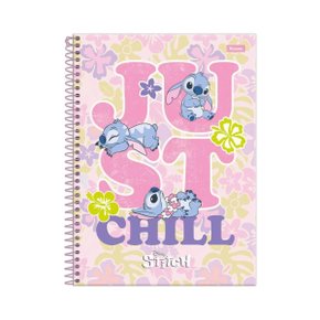 Caderno Espiral Capa Dura 80 Fls Rosa Just Stitch Foroni