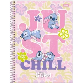 Caderno Espiral Capa Dura 80 Fls Rosa Just Stitch Foroni