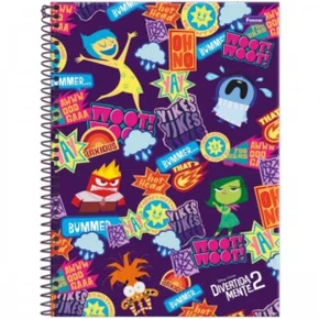 Caderno Espiral Capa Dura 80 Fls Roxo Divertidamente 2 Foroni