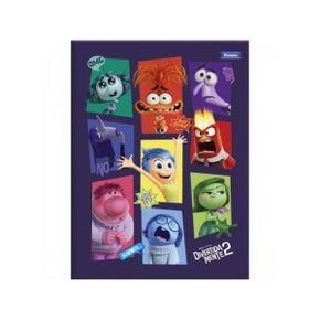 Caderno Espiral Capa Dura 80 Fls Roxo Emoções Divertidamente 2 Foroni