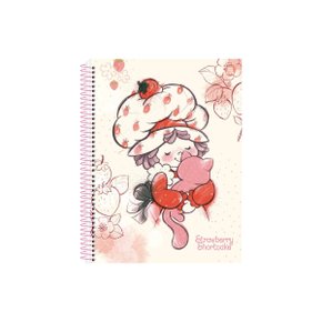 Caderno Espiral Capa Dura Colegial 160 Folhas Branco Moranguinho Animativa