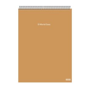 Caderno Espiral Superior Universitário Capa Dura 80Fls Ouro World Class São Domingos