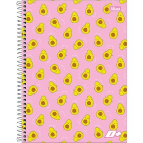 Caderno Espiral Univ CD 320fls Rosa e Abacates Tilibra