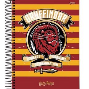 Caderno Espiral Univ CD 96fls Vermelho Harry Potter Jandaia