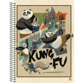 Caderno Espiral Universitário 160 Fls Amarelo Personagens DreamWorks Animativa