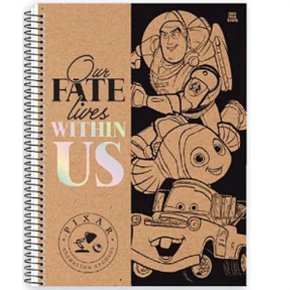 Caderno Espiral Universitário 160 Fls Our Fate Lives Within Us Kraft Pixar Animativa