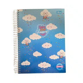 Caderno Espiral Universitário Capa Dura 160 fls Azul Nuvem Pepper Tilibra