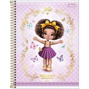 Caderno Espiral Universitário Capa Dura 160 Fls Lilás Jolie Tilibra