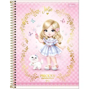 Caderno Espiral Universitário Capa Dura 160 Fls Rosa Jolie Tilibra