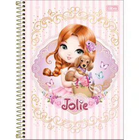 Caderno Espiral Universitário Capa Dura 160 Fls Rosa Jolie Tilibra
