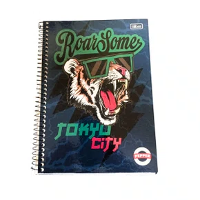 Caderno Espiral Universitário Capa Dura 160 Folhas Azul Tokyo Pepper Tilibra