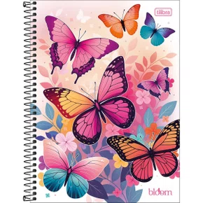 Caderno Espiral Universitário Capa Dura 160 Folhas Colorido Bloom Tilibra