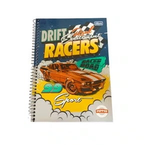 Caderno Espiral Universitário Capa Dura 160 Folhas Colorido Racers Pepper Tilibra