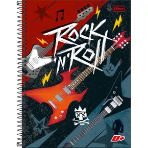 Caderno Espiral Universitário Capa Dura 200 Fls Colorido Rock D+ Tilibra