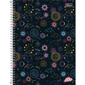 Caderno Espiral Univ CD 200fls Universo Preto D+ Tilibra