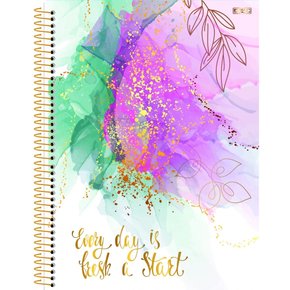 Caderno Espiral Universitário Capa Dura 80 Fls Verde Every Day Mulher São Domingos