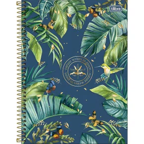 Caderno Espiral Universitário Capa Dura 80 Folhas Azul Naturalis Tilibra