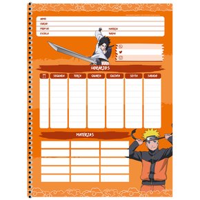 Caderno de Desenho CD 60fls Branco Time7 Boruto São Domingos - Welban