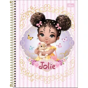 Caderno Espiral Universitário Capa Dura 80 Folhas Lilás Jolie Tilibra