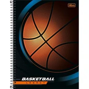 Caderno Espiral Universitário Capa Dura 80 Folhas Preto Legacy Score Tilibra